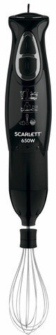 Блендер погружной SCARLETT SC-HB42F05, 650 Вт, 2 режима, измельчитель, венчик, стакан, черный