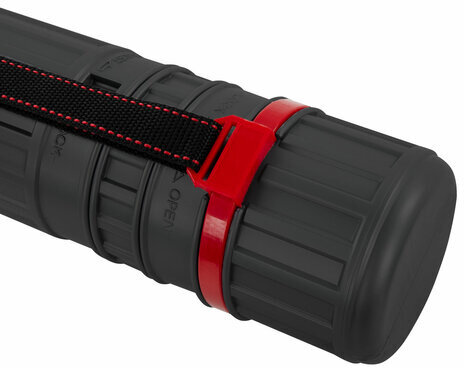 Тубус для чертежей телескопический, длина 64-100 см, формат А0, диаметр 8,5 см, с ремнем, черный, BRAUBERG, 271256