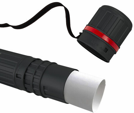 Тубус для чертежей телескопический, длина 64-100 см, формат А0, диаметр 8,5 см, с ремнем, черный, BRAUBERG, 271256