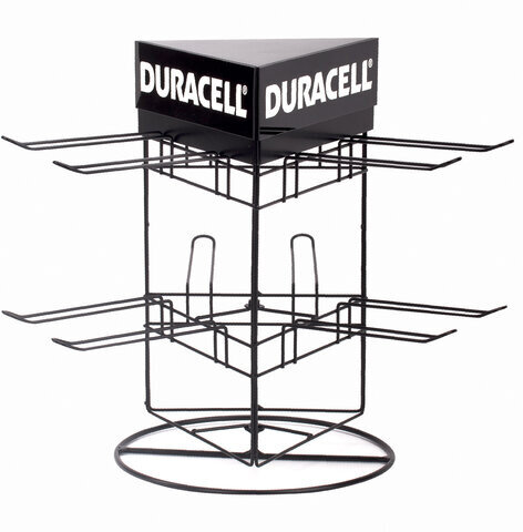 Дисплей для размещения товара настольный поворотный DURACELL, 2х2х3 крючка, 70000269