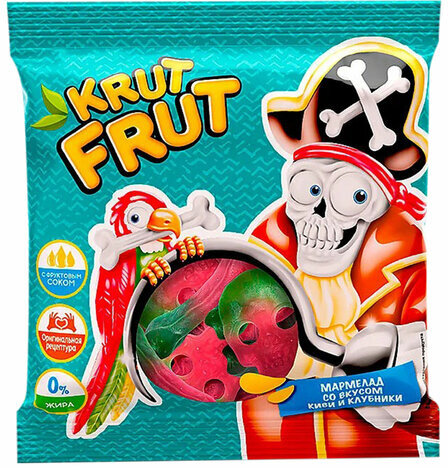 Мармелад жевательный в форме черепов и костей, 70 г, KRUTFRUT,, РВМ570