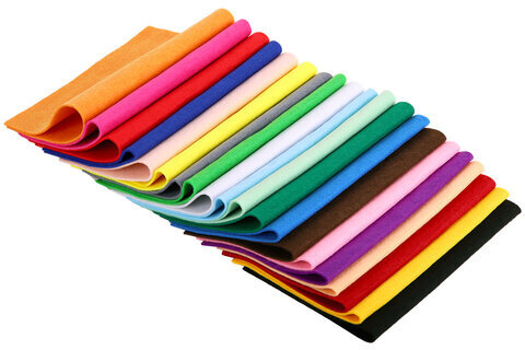 Фетр утолщенный А4, 2 мм, 20 листов, 20 цветов, плотность 250 г/м2, ОСТРОВ СОКРОВИЩ, 665475