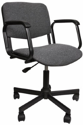 Кресло КР08, с подлокотниками, серое, КР01.00.08-102-