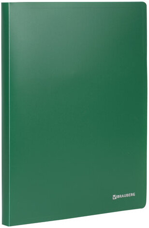 Папка на 2 кольцах BRAUBERG "Office", 25 мм, зеленая, до 170 листов, 0,5 мм, 227497