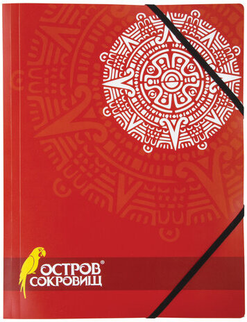 Папка на резинках ОСТРОВ СОКРОВИЩ, А4, цветная печать, до 300 листов, 500 мкм, 228052