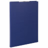 Папка-планшет STAFF "EVERYDAY", А4 (230х314 мм), с прижимом и крышкой, картон/бумвинил, РОССИЯ, синяя, 229054
