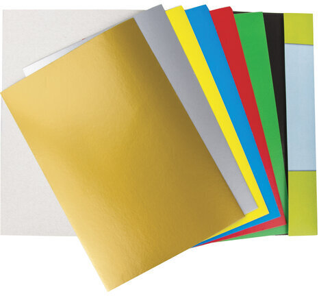 Картон цветной А4 МЕЛОВАННЫЙ (глянцевый) ВОЛШЕБНЫЙ, 7 листов, 7 цветов, в папке, ЮНЛАНДИЯ, 200х290 мм, "Рыбка", 111315