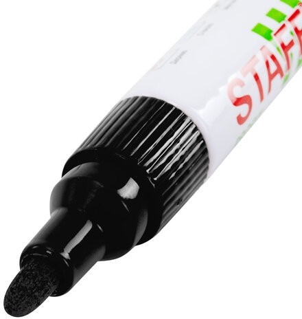 Маркер-краска лаковый (paint marker) 2-4 мм, ЧЕРНЫЙ, НИТРО-ОСНОВА, STAFF PROFIT, для любых поверхностей, 152578