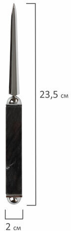 Набор настольный GALANT из мрамора, 8 предметов, черный мрамор/серебристые металлические детали, 231192