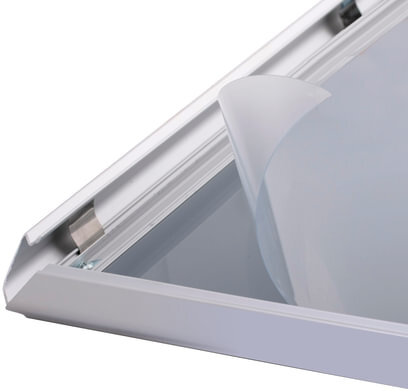 Рамка настенная для рекламы БОЛЬШОГО ФОРМАТА (594х841 мм), алюминий, прижимные стороны, BRAUBERG, 232206