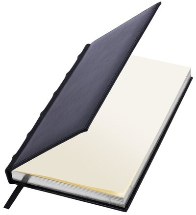 Ежедневник недатированный А5 138х213 мм BRAUBERG "FLAME", под кожу, 160 л., черный, серебряный срез, 113425