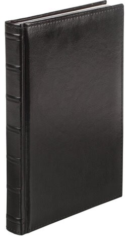 Ежедневник недатированный А5 138х213 мм BRAUBERG "FLAME", под кожу, 160 л., черный, серебряный срез, 113425