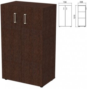 Шкаф закрытый &quot;Приоритет&quot; 720х438х1215 мм, 2 полки, венге (КОМПЛЕКТ)