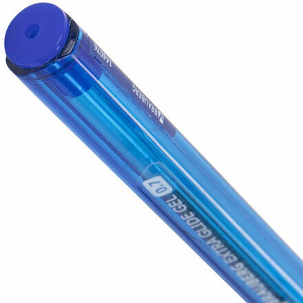 Ручка гелевая BRAUBERG "Extra Glide Gel", СИНЯЯ, трехгранная, игольчатый наконечник 0,7 мм, линия 0,5 мм, 144076