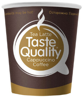 Одноразовые стаканы 100 мл, КОМПЛЕКТ 60 шт., бумажные однослойные, &quot;Taste Quality&quot;, холодное/горячее, ФОРМАЦИЯ, HB62-120-0076