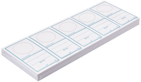 Ценники бумажные "Бутылочный", с отверстием для горлышка, 60х105 мм, комплект 500 шт., STAFF, 128686