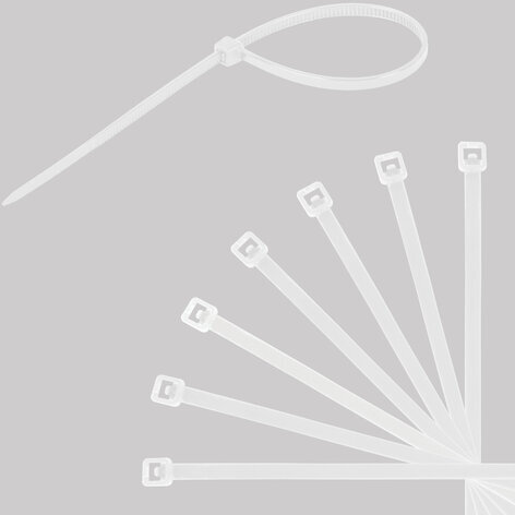 Стяжка (хомут) нейлоновая сверхпрочная POWER LOCK, 2,5х150 мм, КОМПЛЕКТ 100 шт., белая, SONNEN, 607919