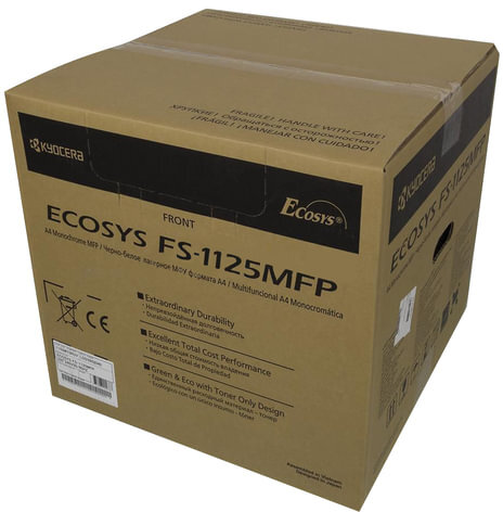 МФУ лазерное KYOCERA FS-1125MFP "4 в 1", А4, 25 стр./мин, 20000 стр./мес, ДУПЛЕКС, АПД, сетевая карта, 1102M73RU2