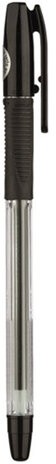 Ручка шариковая масляная с грипом PILOT "BPS-GP", ЧЕРНАЯ, корпус прозрачный, узел 0,5 мм, линия письма 0,25 мм, BPS-GP-EF, BPS-GP-ЕF