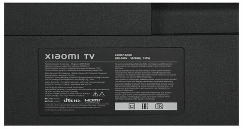 Телевизор XIAOMI Mi LED TV A2 50" (127 см), 3840x2160, 4K, 16:9, SmartTV, Wi-Fi, черный, L50M7-EARU