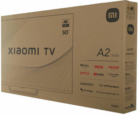 Телевизор XIAOMI Mi LED TV A2 50" (127 см), 3840x2160, 4K, 16:9, SmartTV, Wi-Fi, черный, L50M7-EARU