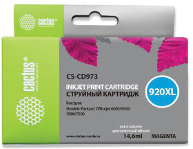 Картридж струйный CACTUS (CS-CD973) для HP Officejet 6000/6500/7000, пурпурный