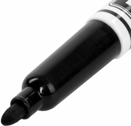 Маркер стираемый для белой доски ЧЕРНЫЙ, BRAUBERG, 4 мм, с клипом, эргономичный корпус, 150846