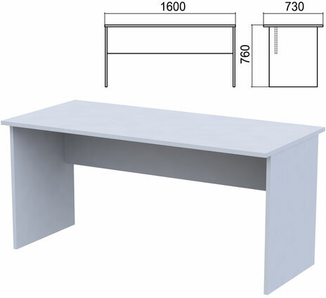 Стол письменный "Арго", 1600х730х760 мм, серый