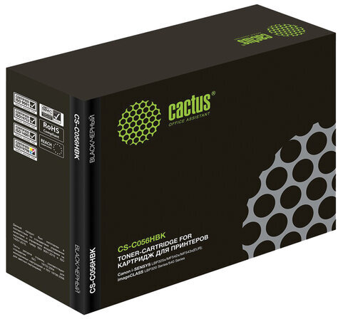 Картридж лазерный CACTUS (CS-C056HBK) для Canon imageCLASS LBP320/540 Series, ресурс 21 000 страниц