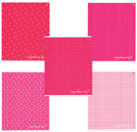 Тетрадь А5, 48 л., АЛЬТ, скоба, клетка, глянцевый лак, "FRESH - РОЗОВАЯ" (5 видов), 7-48-442