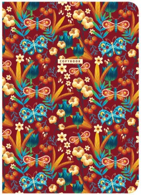 Тетрадь 60 л. в клетку обложка SoftTouch, бежевая бумага 70 г/м2, сшивка, В5 (179х250 мм), PATTERN, BRAUBERG, 403813