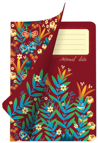 Тетрадь 60 л. в клетку обложка SoftTouch, бежевая бумага 70 г/м2, сшивка, В5 (179х250 мм), PATTERN, BRAUBERG, 403813