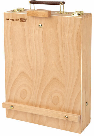 Этюдник-мольберт из бука настольный с ящиком, 27х37х67 см, высота холста до 53 см, BRAUBERG ART, 192251