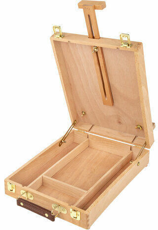 Этюдник-мольберт из бука настольный с ящиком, 27х37х67 см, высота холста до 53 см, BRAUBERG ART, 192251