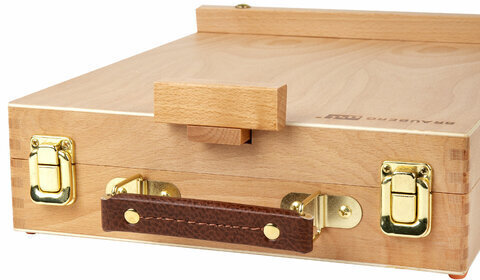 Этюдник-мольберт из бука настольный с ящиком, 27х37х67 см, высота холста до 53 см, BRAUBERG ART, 192251