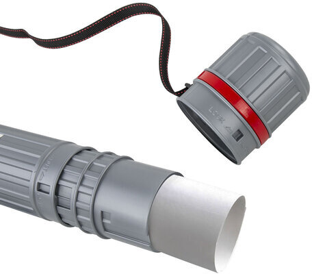 Тубус для чертежей телескопический, длина 64-100 см, формат А0, диаметр 8,5 см, с ремнем, серый, BRAUBERG, 271257