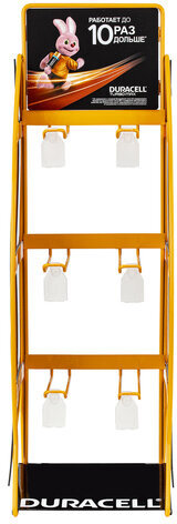 Дисплей для размещения товара настольный DURACELL, 2х3 крючка, 70000267