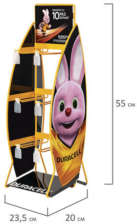 Дисплей для размещения товара настольный DURACELL, 2х3 крючка, 70000267