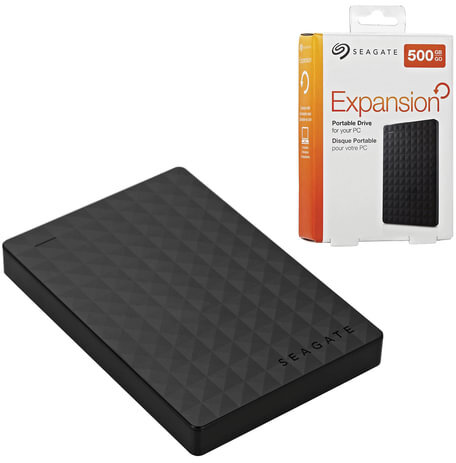 Внешний жесткий диск SEAGATE Expansion 500 GB, 2.5", USB 3.0, черный, STEA500400
