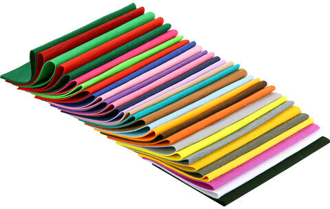 Фетр жесткий А4, 1 мм, 30 листов, 30 цветов, плотность 160 г/м2, ОСТРОВ СОКРОВИЩ, 665476