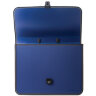 Папка-портфель пластиковая BRAUBERG КОНСУЛ А4 (370х280х120 мм), 2 отделения, фактура бисер, синий, 226021