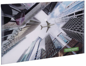 Папка-конверт с кнопкой БИЗНЕСМЕНЮ, А4, 160 мкм, до 100 листов, цветная печать, 228055