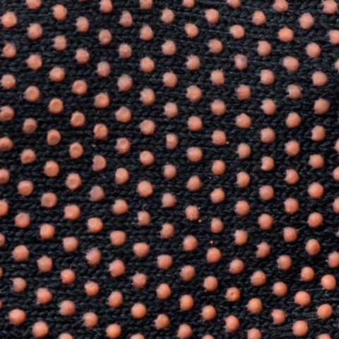 Перчатки хлопок + полиэфир УТЕПЛЕННЫЕ МАХРА, 1 пара, 10 класс, 77-80 г, размер 9, ПВХ ТОЧКА, утепленные с начесом внутри, СВС, 7.723 чер/оранж