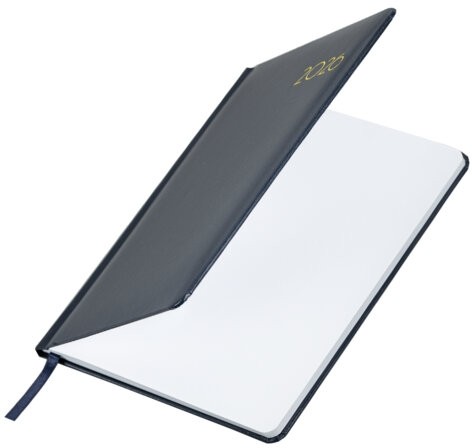 Еженедельник датированный 2026, А5, 145х215 мм, BRAUBERG "Select", балакрон, темно-синий, 117181