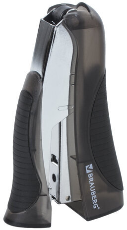 Степлер №24/6, 26/6 BRAUBERG "VS-100 Pro", до 25 листов, вертикальный, эргономичный, черный 228741