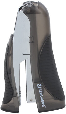 Степлер №24/6, 26/6 BRAUBERG "VS-100 Pro", до 25 листов, вертикальный, эргономичный, черный 228741