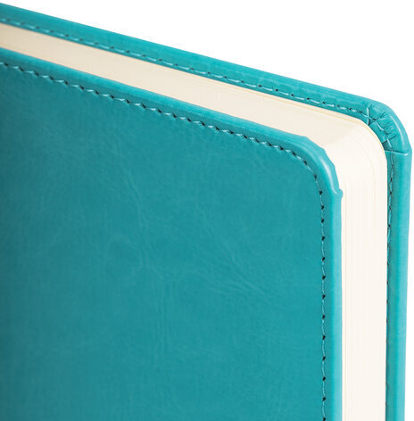 Ежедневник недатированный А5 138х213 мм BRAUBERG "Imperial" под кожу, 160 л., бирюзовый, 111857