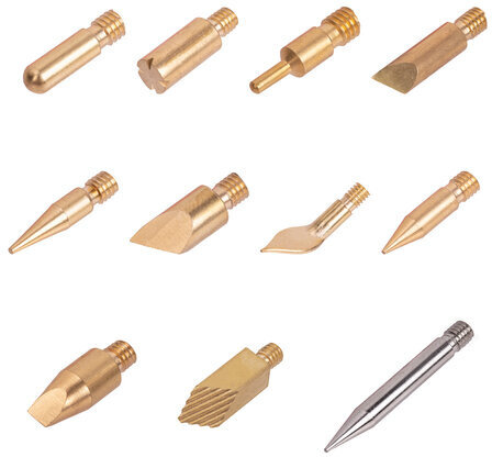 Набор для выжигания и пайки, 20 насадок + нож, в пластиковом кейсе, BRAUBERG, 664701