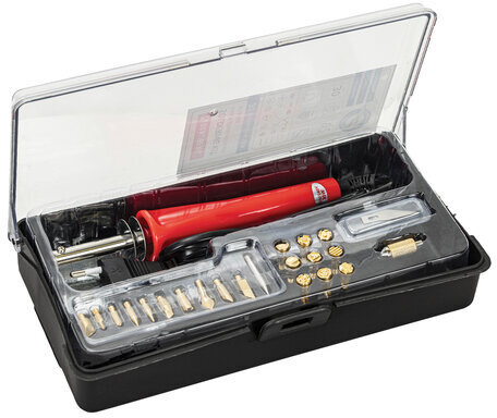 Набор для выжигания и пайки, 20 насадок + нож, в пластиковом кейсе, BRAUBERG, 664701