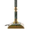 Светильник настольный из мрамора GALANT, основание - зеленый мрамор с золотистой отделкой, 231197